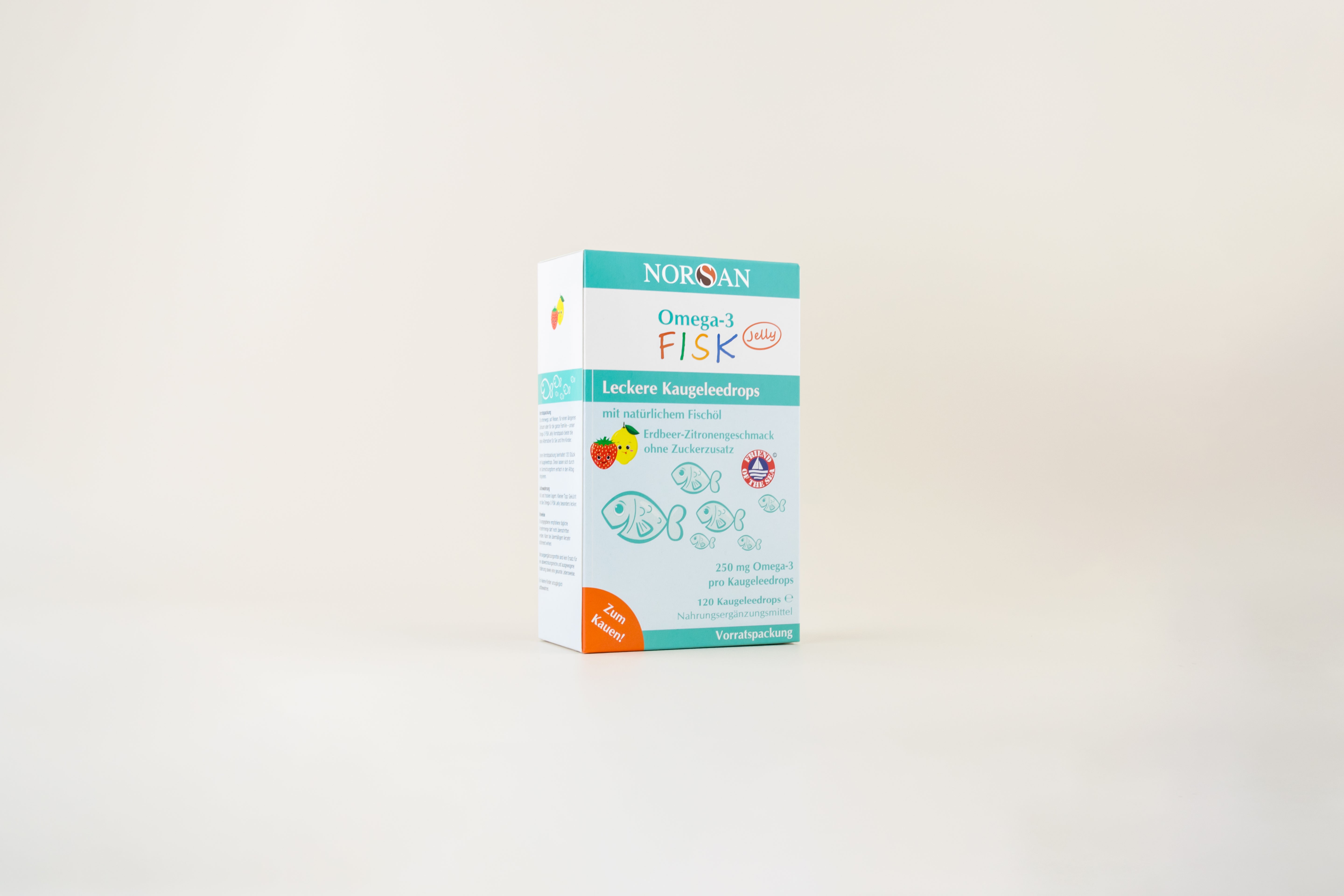NORSAN Omega 3 FISK Jeleuri , Family Box cu 120 Jellies