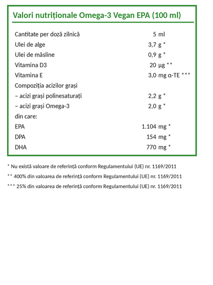 Omega 3 VEGAN EPA OIL + Omega 3 VEGAN EPA CAPSULES