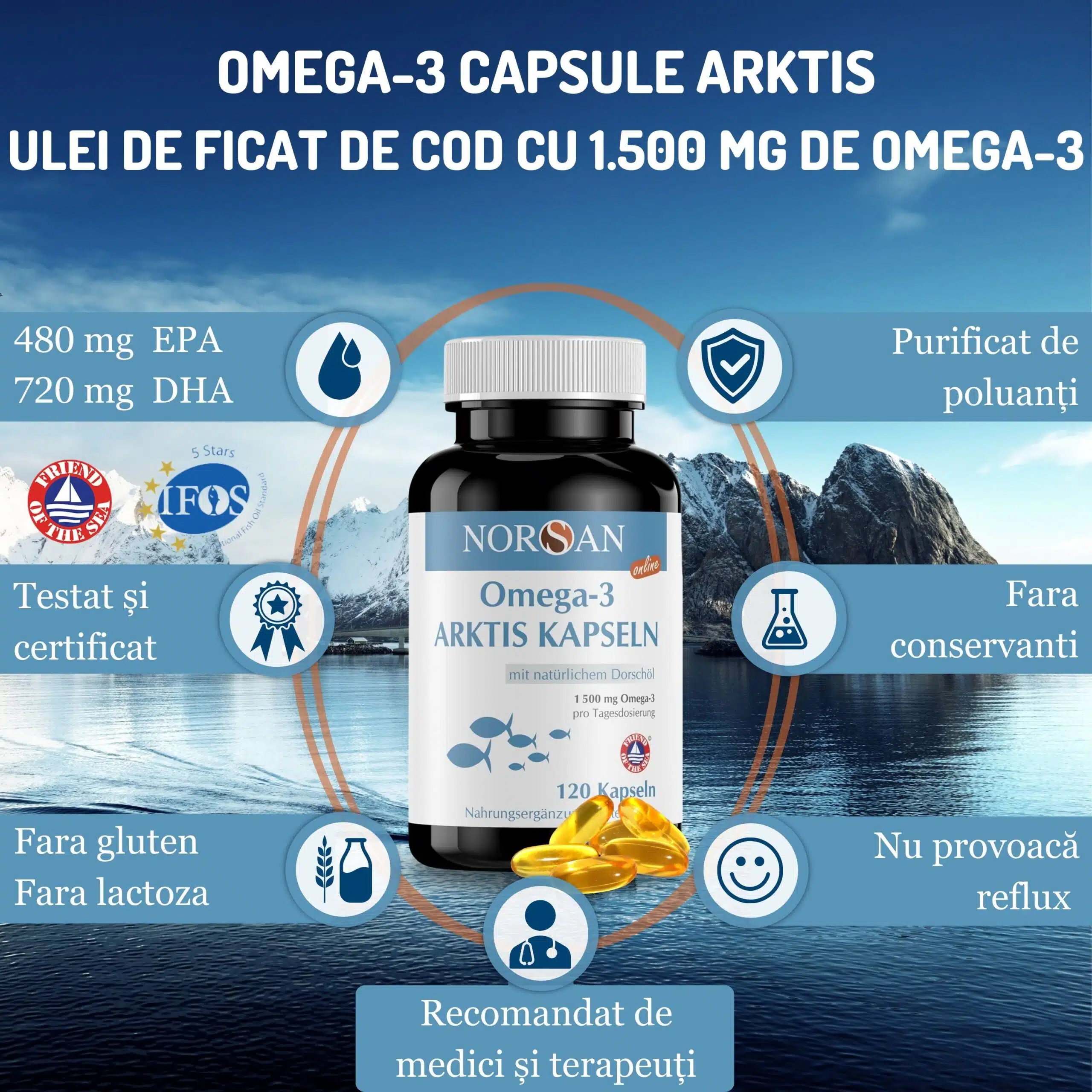 Omega 3 Arktis Capsule - imagine 2